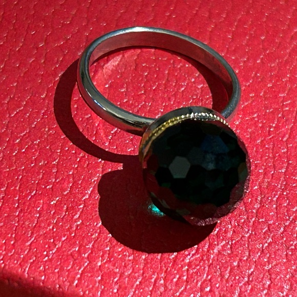 Vintage ring with dark green stone - Picture 4 of 10